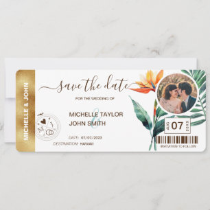 Convites Salve a data de embarque no World Map Beach Photo