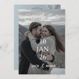 Convites Salve a data do casamento Personalizado Moderno Si