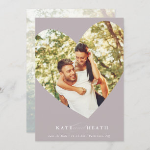 Convites SALVE A DATA do cogumelo cardíaco elegante fotográ