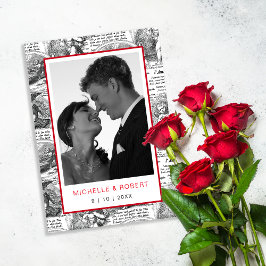 Convites Salve a Data Elegante Foto de Cupidos Antigos