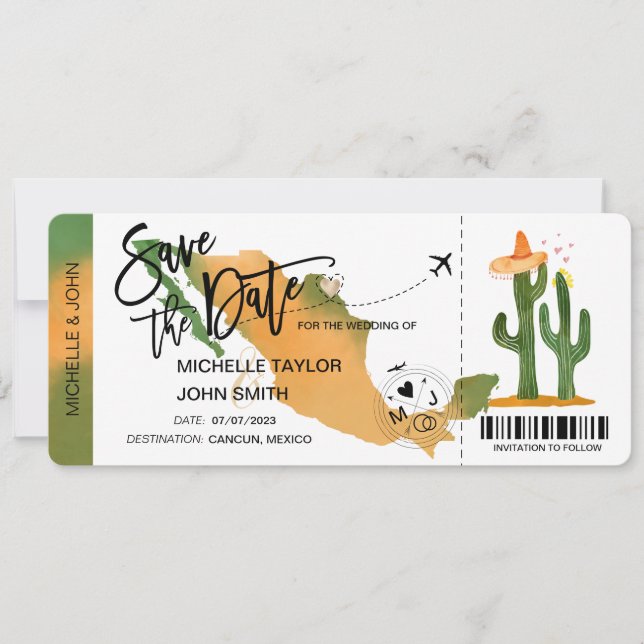 Convites Salve a Data Embarcado no México (Frente)