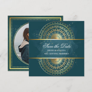 Convites Salve a data, Esplêndido Casamento Verde e preto