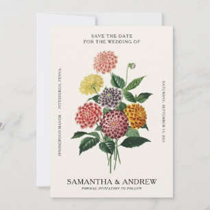 Convites Salve a Data Floral Vintage