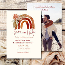 Salve a data foto terra-tonalidade boho arco-íris 