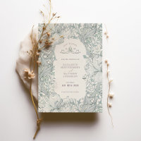 Salve a Data Golden Lily Sky Blue William Morris
