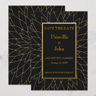 Convites Salve a data, grande gatsby, dália geométrica