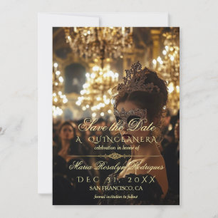 Convites Salve a data Mascarada Quinceanera Foto