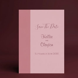 Convites Salve a Data Minimalista Moderna Rosa