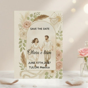 Convites Salve a Data: Olivia & Liam
