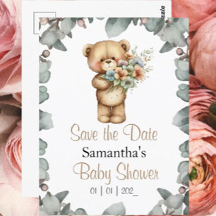 Convites Salve a Data para um Chá de Bebê Muito Fofo