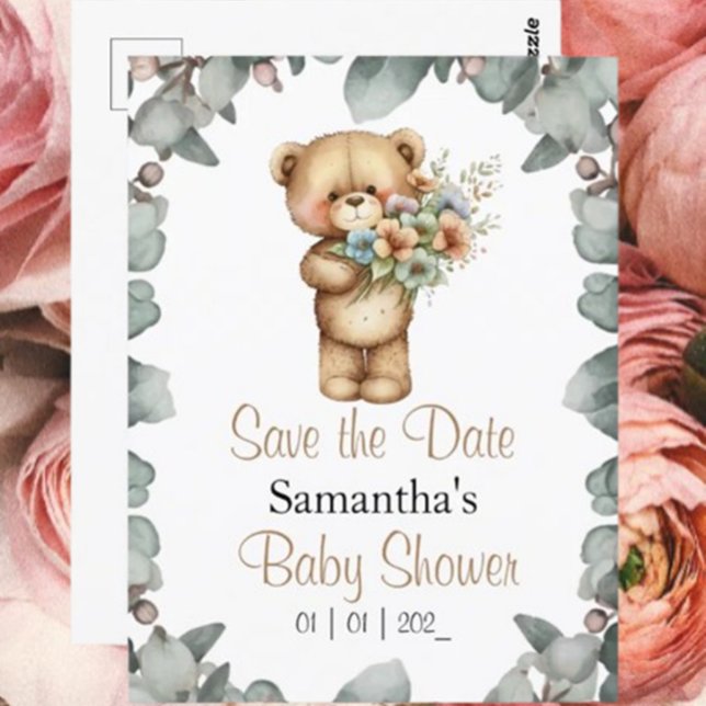 Convites Salve a Data para um Chá de Bebê Muito Fofo ( It's a Boy! Save the Date for a Special Baby Shower!)