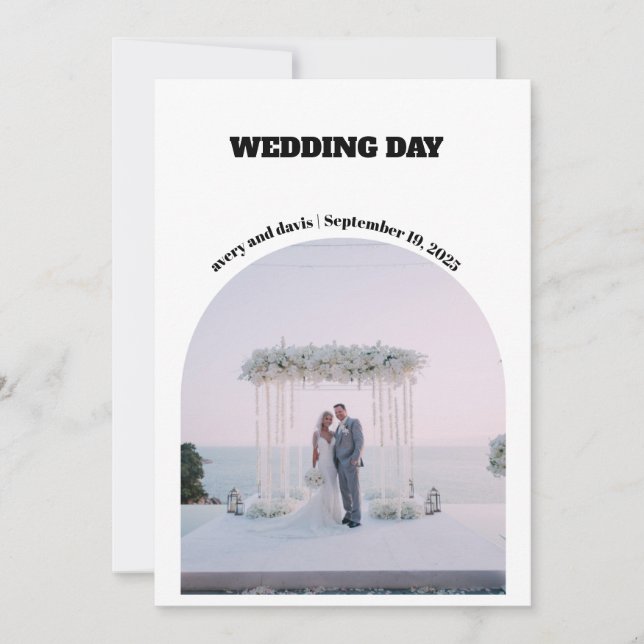 Convites Salve a Data Simples com Foto (Frente)