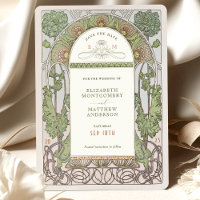 Salve a data Vintage Art Nouveau por Mucha Convida