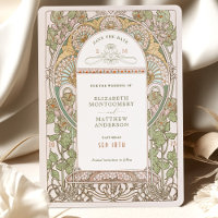 Salve a data Vintage Art Nouveau por Mucha Convida