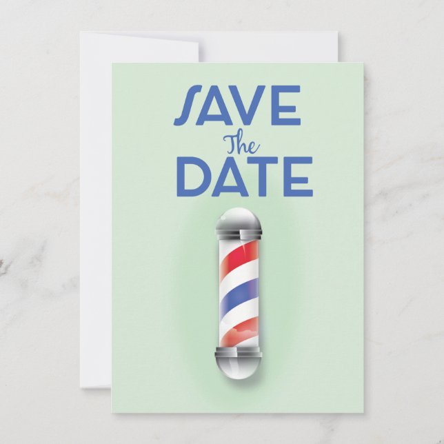 Convites Salve a Data Vintage Barbearia (Verso)