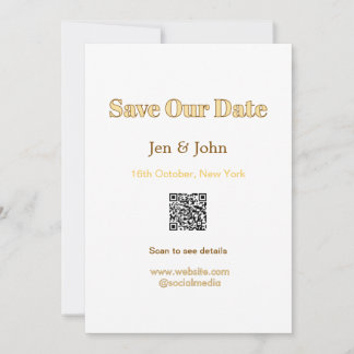 Convites Salve nossa data Leia QR para detalhes nome data s
