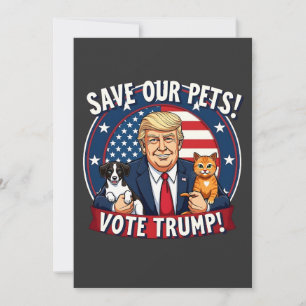 Convites Salve nossos Pets de Trump de Votação Pets para Tr