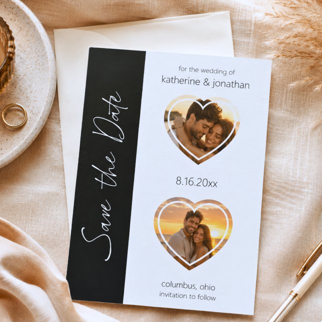 Convites Salve o Dia com Foto Personalizada Moderna (Criador carregado)
