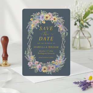 Convites Salve o Dia de Flor Silvestre Carvão Floral Mal-hu