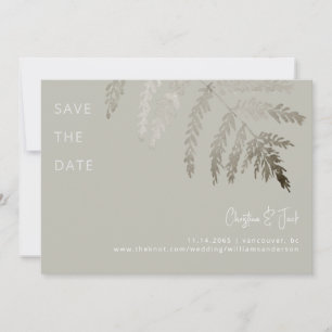 Convites Salve o Dia do Casamento Moderno Texto Branco Bege