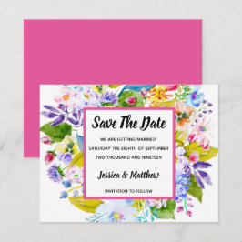 Convites Salve o Dia Floral Moderno Rosa