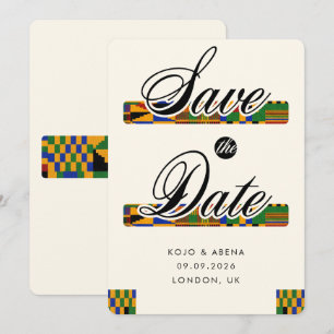 Convites Salve o dia Kente Africano Moderno