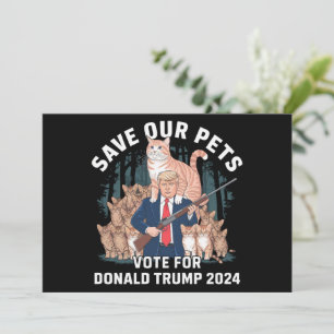 Convites Salve o nosso Pets 2024 Presidente Trump Político