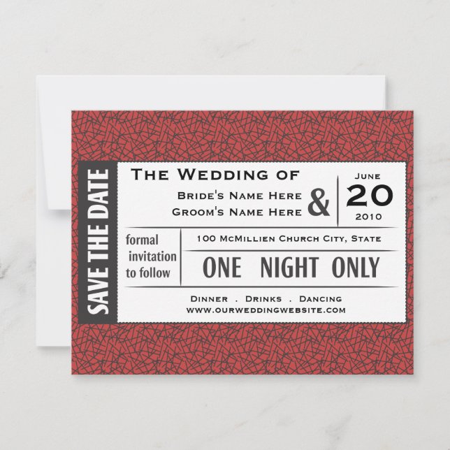 Convites Salve seu Bilhete! (Frente)