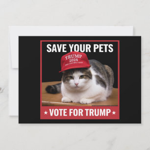 Convites Salve Seus Animais Vote no Trump Citação Eleição E