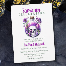 Convites Samhain Harvest Potion Bottion Halloween Party