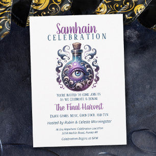Convites Samhain Harvest Potion Bottion Halloween Party