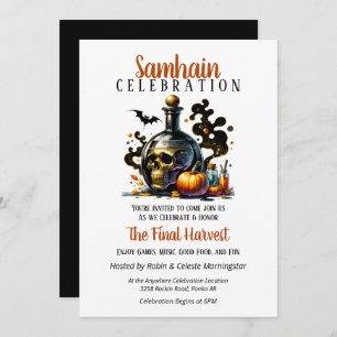Convites Samhain Harvest Witches Breve Festa de Halloween