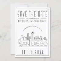 San Diego Wedding | Skyline Estilizado Salvar a Da