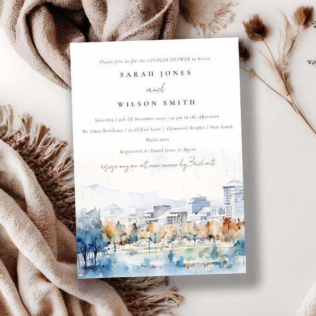 Convites San Jose, Chá de Casais de Aquarela da Califórnia (Criador carregado)