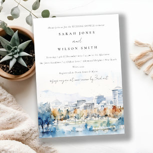 Convites San Jose, Chá de casamento de Aquarela da Califórn