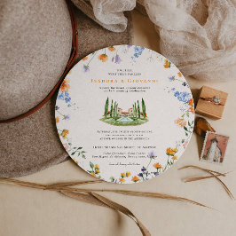 Convites San Miguel México | Casamento Floral em Aquarela