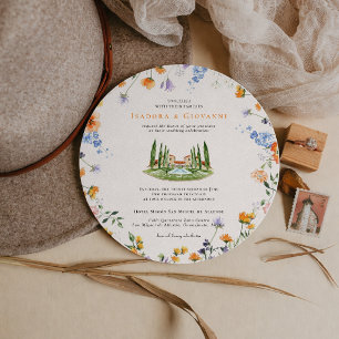 Convites San Miguel México   Casamento Floral em Aquarela