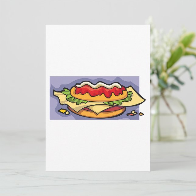 Convites Sanduíche com Alface Queijo e Molho (Criador carregado)