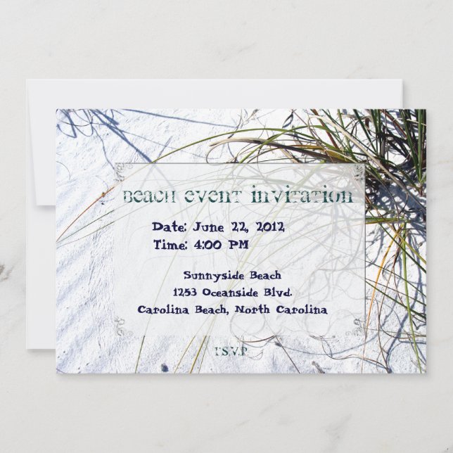 Convites Sandy Beach 2 enquadrado (Frente)