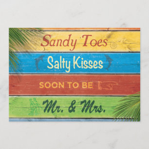Convites Sandy Toes Salty Kisses Janto de ensaio Convidar