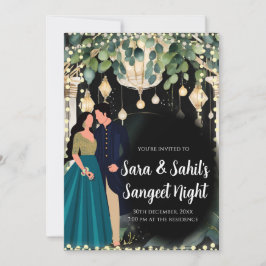 Convites Sangeet & cartões digitais Sangeet