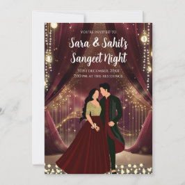 Convites Sangeet & cartões digitais Sangeet
