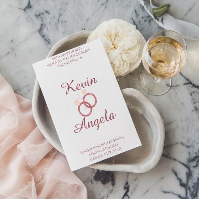 Convites Sangramento Elegante Minimalista (Criador carregado)