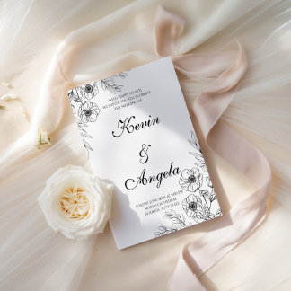 Convites Sangramento Floral Minimalista Elegante