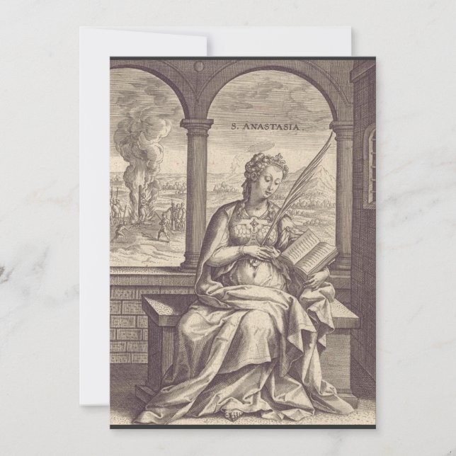 Convites Santa Anastásia santa e mártir cristã (Frente)