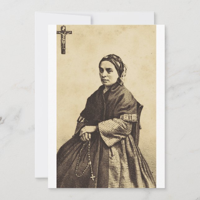 Convites Santa Bernadette Soubirous Belas Artes (Frente)