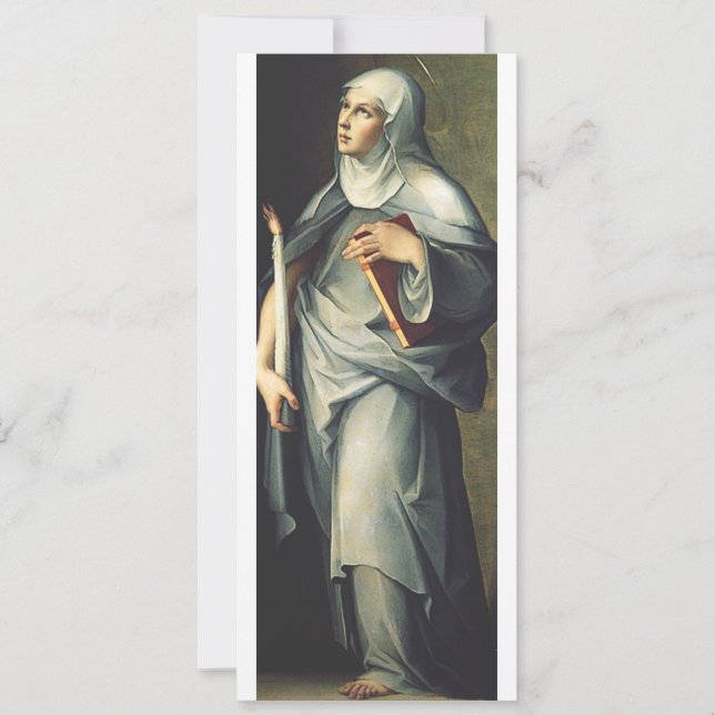 Convites Santa Brígida da Suécia Mística Medieval (Frente)