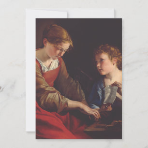 Convites Santa Cecília e um Anjo de Orazio Gentileschi