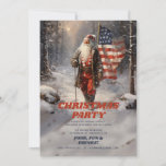 Convites Santa Claus Christmas American Flag<br><div class="desc">santa claus bela liberdade,  patriotismo patriótico feliz,  bandeira divertida de comemoração,  feliz de natal americana,  papais noeis pintura de aquarela,  ilustração santa claus</div>