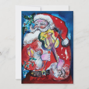 CONVITES SANTA CLAUS COM VIOLINA, PARTIDO DE NATAL